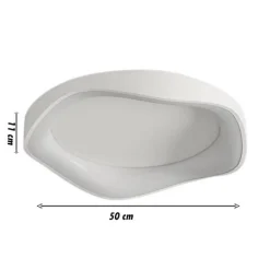 PLAFONIERA LED A ONDA BIANCA 38 W ULTRA MODERNA TRE COLORAZIONE DI LUCE C53-B3C
