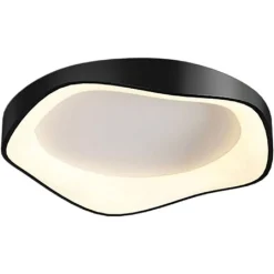 PLAFONIERA LED A ONDA NERO 38 WATT ULTRA MODERNA TRE COLORAZIONI DI LUCE C53-N3C