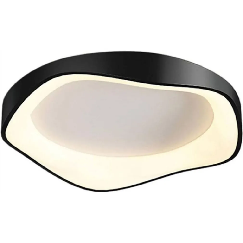 PLAFONIERA LED A ONDA NERO 38 WATT ULTRA MODERNA TRE COLORAZIONI DI LUCE C53-N3C
