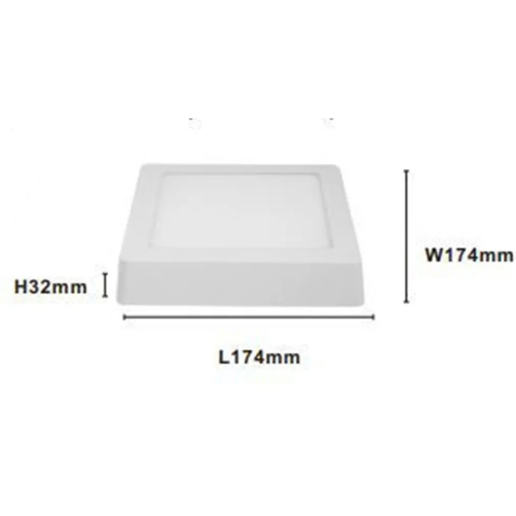 PLAFONIERA LED DA SOFFITTO 12W LUCE 3000K-6500K PARETE QUADRATO CON INTERRUTTORE 00175