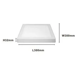 PLAFONIERA LED DA SOFFITTO 24W LUCE 3000K-6500K PARETE QUADRATO CON INTERRUTTORE 00199