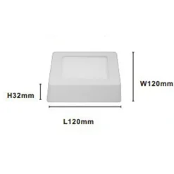 PLAFONIERA LED DA SOFFITTO 6W LUCE 3000K-6500K PARETE QUADRATO CON INTERRUTTORE 00168