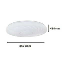 PLAFONIERA LED LAMPADA DA SOFFITTO VORTICE 60 WATT LUCE FREDDA 6500K BIANCO 07656