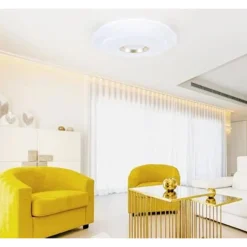 PLAFONIERA LED LAMPADA DA SOFFITTO 45W LUCE BIANCO FREDDO 6500K ORO BIANCO 45502