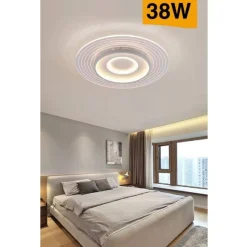 PLAFONIERA LED MODERNA 38 WATT FINITURA BIANCA LUCE CALDA FREDDA NATURALE C40-B
