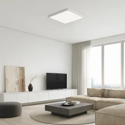 PLAFONIERA LED MODERNA ULTRA SLIM QUADRATA 45W IP40 TECNOLOGIA CCT CON SWITCH PQ-450-3C