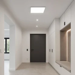 PLAFONIERA LED MODERNA ULTRA SLIM QUADRATA 45W IP40 TECNOLOGIA CCT CON SWITCH PQ-450-3C