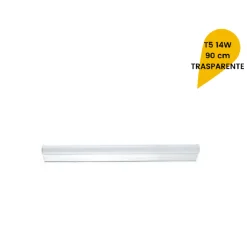 PLAFONIERA LED NEON T5 SOTTOPENSILE VETRO TRASPARENTE 14 WATT 90 CM T5-90
