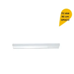 PLAFONIERA LED NEON T5 SOTTO PENSILE TUBO VETRO OPACO 14 WATT 90 CM T5-90