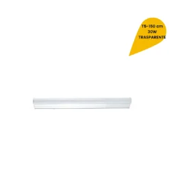 PLAFONIERA LED NEON T5 SOTTOPENSILE VETRO TRASPARENTE 30 WATT 150 CM