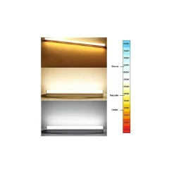 PLAFONIERA LED NEON T5 SOTTO PENSILE TUBO VETRO OPACO 10 WATT 60 CM T5-60