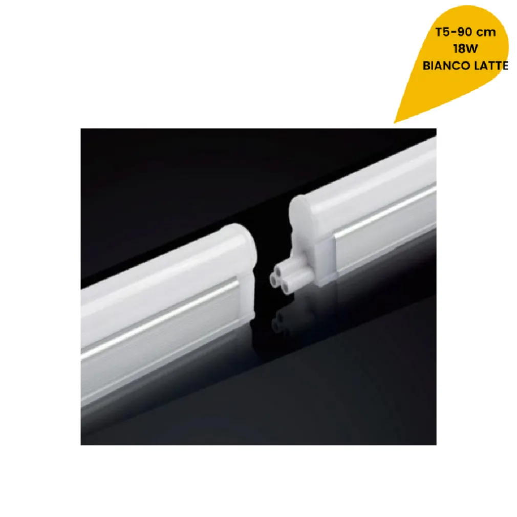 PLAFONIERA LED NEON T5 SOTTOPENSILE OPACO VARI TONI LUCE 18 WATT 90CM