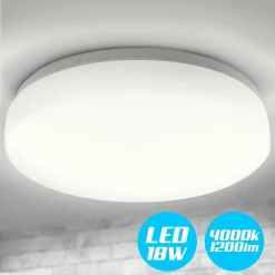 PLAFONIERA LED ROTONDA 18 W LUCE BIANCA 4000K NATURALE LAMPADA SOFFITTO 29 CM