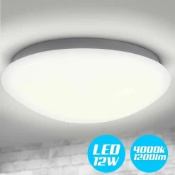 PLAFONIERA LED ROTONDA 12 W LUCE BIANCA 4000K NATURALE LAMPADA SOFFITTO 29,5 CM