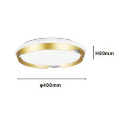 PLAFONIERA LED ROTONDA DA SOFFITTO CERCHIO ORO BIANCO 45W LUCE FREDDA 6500K 71701