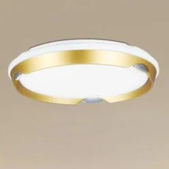 PLAFONIERA LED ROTONDA DA SOFFITTO CERCHIO ORO BIANCO 45W LUCE FREDDA 6500K 71701
