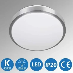 PLAFONIERA LED ROTONDA 12W LUCE BIANCA 4000K NATURALE LAMPADA SOFFITTO 29,5CM