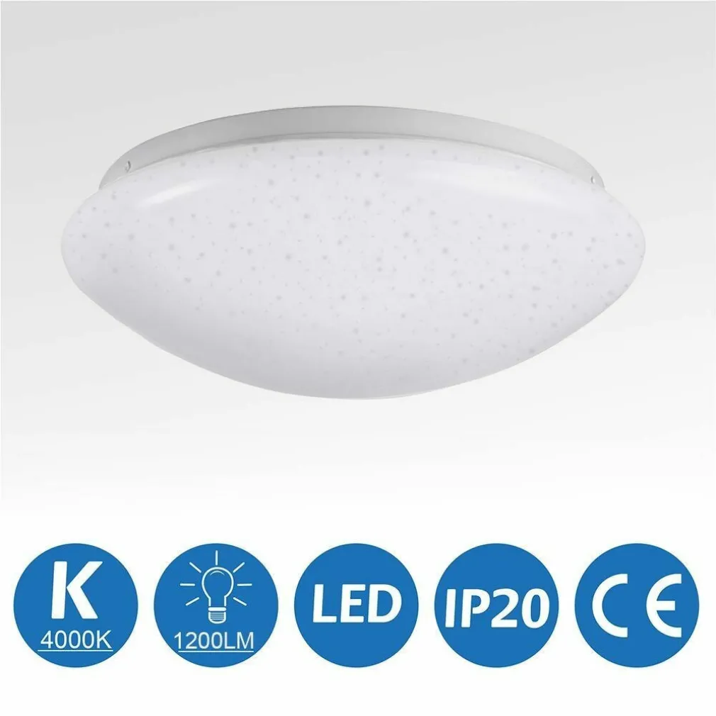 PLAFONIERA LED ROTONDA 12W LUCE BIANCA 4000K EFFETTO STELLE LAMPADA SOFFITTO