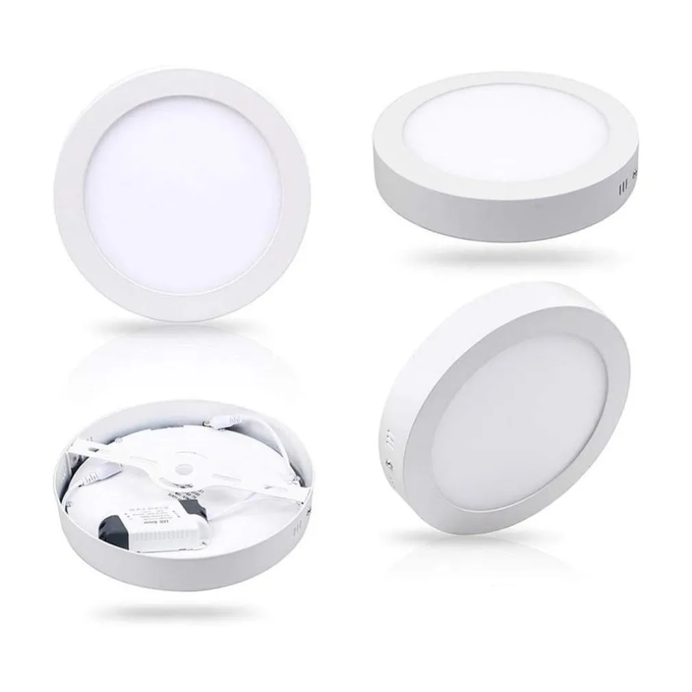 PLAFONIERA LED TONDA O QUADRATA DA SUPERFICIE PANNELLO DA 25W CALDO FREDDO NATUR