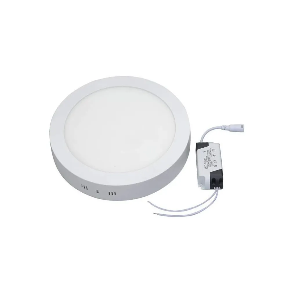 PLAFONIERA LED TONDA O QUADRATA DA SUPERFICIE PANNELLO DA 25W CALDO FREDDO NATUR