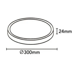 PLAFONIERA LED ULTRA SLIM 24W IP40 CON TECNOLOGIA CCT DA 6500K A 2700K CON SWITCH LV300-3C