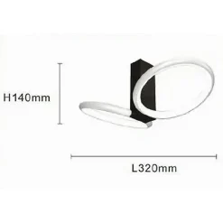 PLAFONIERA LED 22W 2 CERCHI BIANCO MODERNO LAMPADARIO SOFFITTO DOPPIO ANELLO 50537