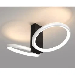 PLAFONIERA LED 22W 2 CERCHI BIANCO MODERNO LAMPADARIO SOFFITTO DOPPIO ANELLO 50537