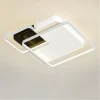 PLAFONIERA LED 35W 3 QUADRATI BIANCO NERO LAMPADARIO SOFFITTO LUCE NATURALE 70814