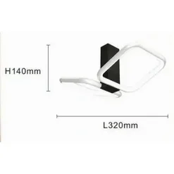 PLAFONIERA LED 20W 2 QUADRATI BIANCO DESIGN MODERNO LAMPADARIO DA SOFFITTO 50568