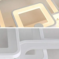 PLAFONIERA LED 70W CCT DA 3000K A 6500K 6 QUADRATI LAMPADA GEOMETRICA SOFFITTO C26-B3C