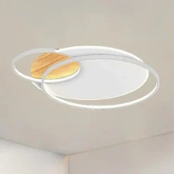 PLAFONIERA LED 38W CERCHI BIANCO LAMPADARIO SOFFITTO MODERNO LUCE NATURALE 70838