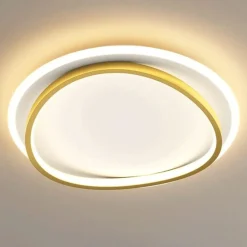 PLAFONIERA LED 36W CERCHIO BIANCO ORO MODERNO SOFFITTO TONDA LUCE NATURALE 71493