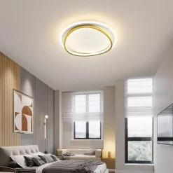 PLAFONIERA LED 36W CERCHIO BIANCO ORO MODERNO SOFFITTO TONDA LUCE NATURALE 71493