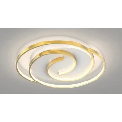 PLAFONIERA LED 45W CERCHIO SPIRALE VORTICE ORO LAMPADARIO SOFFITTO LUCE 4000K 70630