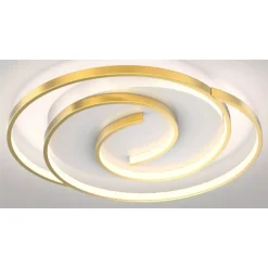 PLAFONIERA LED 45W CERCHIO SPIRALE VORTICE ORO LAMPADARIO SOFFITTO LUCE 4000K 70630