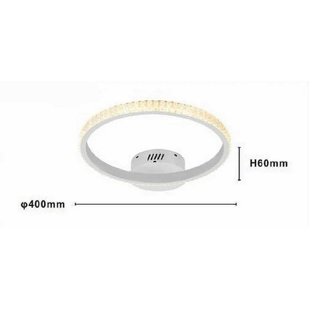 PLAFONIERA LED 24W CERCHIO EFFETTO CRISTALLO BIANCO LUCE FREDDA CALDA NATURALE 31715