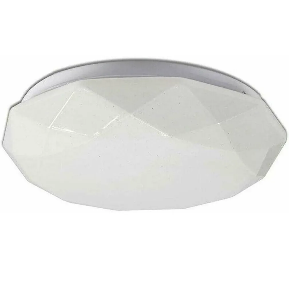 PLAFONIERA LED 18W CON SCOCCA LAVORATA PUNTI TRASPARENTI LUCE 4000K 3000K C-02