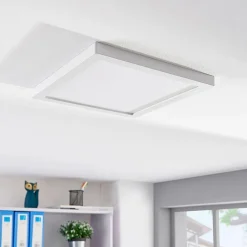 PLAFONIERA LED 94W LUCE RGB+4000K RGBW 24V CROMOTERAPIA LAMPADA SOFFITTO 62X62CM