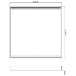PLAFONIERA LED 94W LUCE RGB+4000K RGBW 24V CROMOTERAPIA LAMPADA SOFFITTO 62X62CM