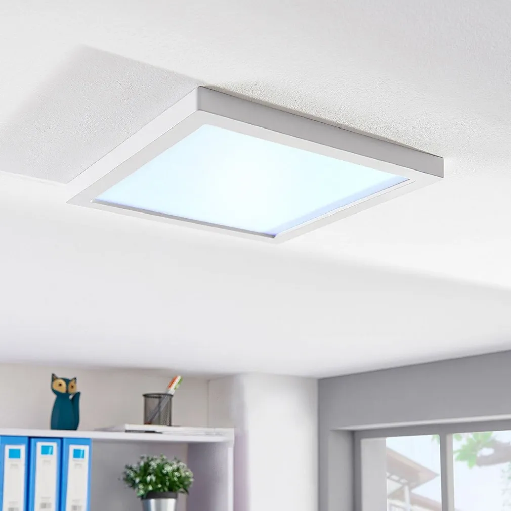 PLAFONIERA LED 94W LUCE RGB+3000K RGBW 24V CROMOTERAPIA LAMPADA SOFFITTO 62X62CM