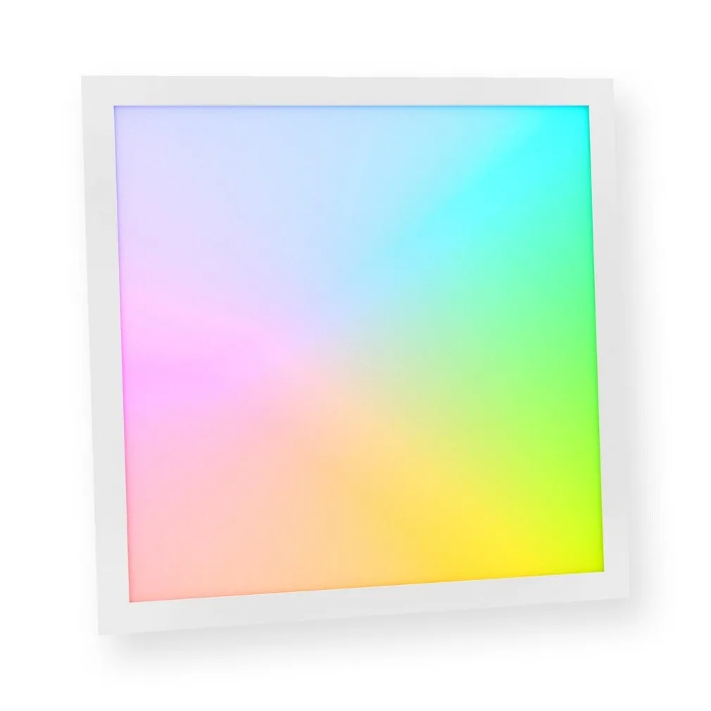 PLAFONIERA LED 94W LUCE RGB+3000K RGBW 24V CROMOTERAPIA LAMPADA SOFFITTO 62X62CM