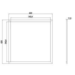 PLAFONIERA LED 94W LUCE RGB+3000K RGBW 24V CROMOTERAPIA LAMPADA SOFFITTO 62X62CM