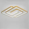 PLAFONIERA LED 48W QUADRATA SPIRALE VORTICE ORO LAMPADARIO SOFFITTO LUCE 6500K 70661