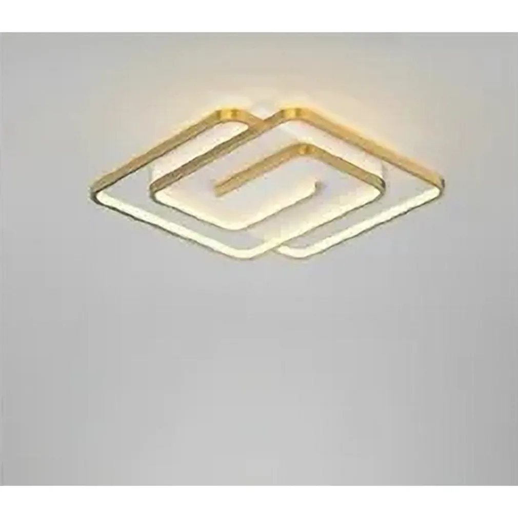 PLAFONIERA LED 48W QUADRATA SPIRALE VORTICE ORO LAMPADARIO SOFFITTO LUCE 6500K 70661