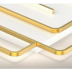 PLAFONIERA LED 48W QUADRATA SPIRALE VORTICE ORO LAMPADARIO SOFFITTO LUCE 6500K 70661