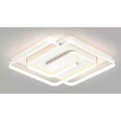 PLAFONIERA LED 48W QUADRATA SPIRALE VORTICE BIANCO LAMPADARIO SOFFITTO LUCE 4000K 70616