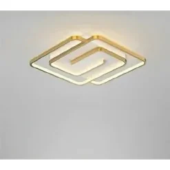 PLAFONIERA LED 48W QUADRATA SPIRALE VORTICE ORO LAMPADARIO SOFFITTO LUCE 4000K 70654