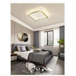 PLAFONIERA LED 48W QUADRATO BIANCO ORO DESIGN MODERNO SOFFITTO LUCE FREDDA 71523