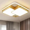 PLAFONIERA LED 48W QUADRATO ORO MODERNO LAMPADARIO SOFFITTO LUCE NATURALE 71455