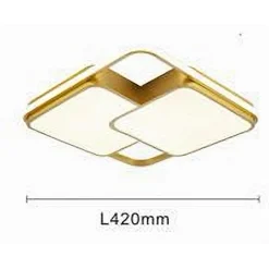 PLAFONIERA LED 48W QUADRATO ORO MODERNO LAMPADARIO SOFFITTO LUCE NATURALE 71455